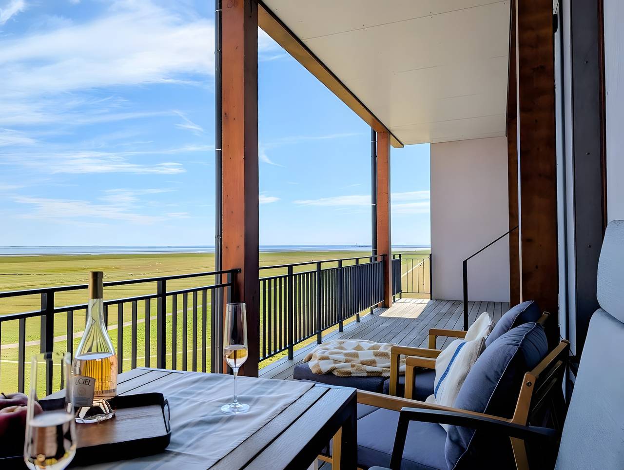 Ganze Wohnung, Apartment 'Jon' mit Meerblick, Balkon und Wlan in Tammensiel, Pellworm