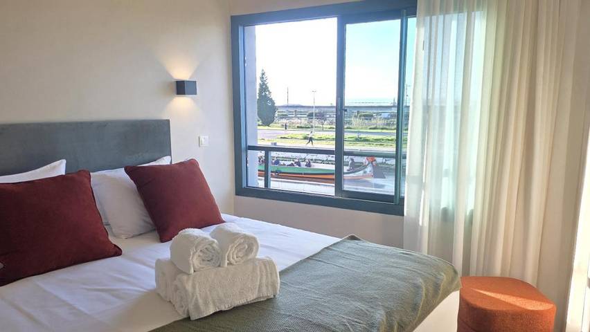 Casa de férias para 4 pessoas, com varanda e vista e ainda vista para o lago em Aveiro