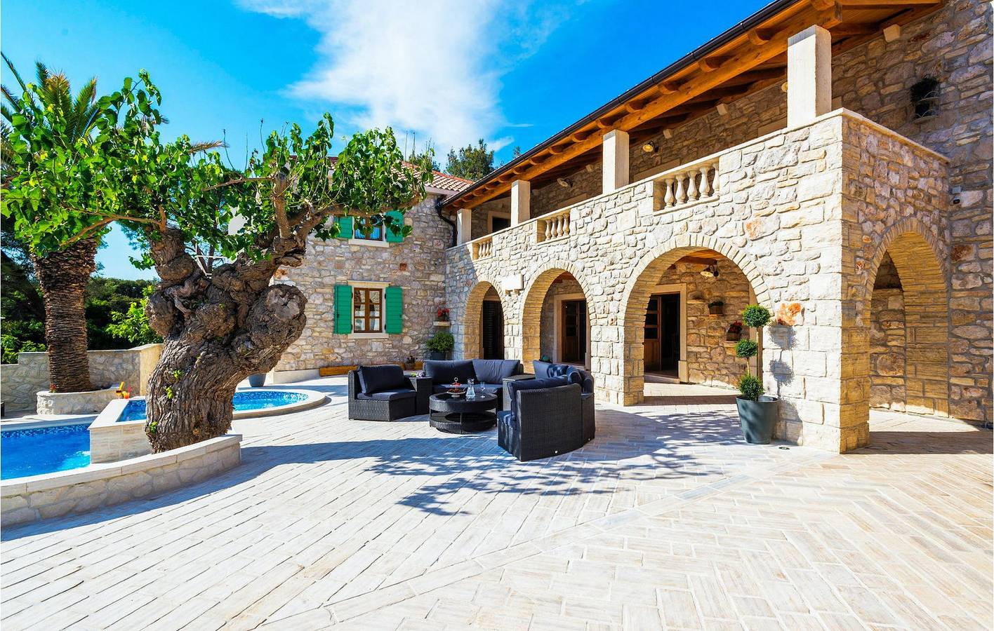 Ferienhaus für 12 Personen mit Sauna in Sukosan, Zadar