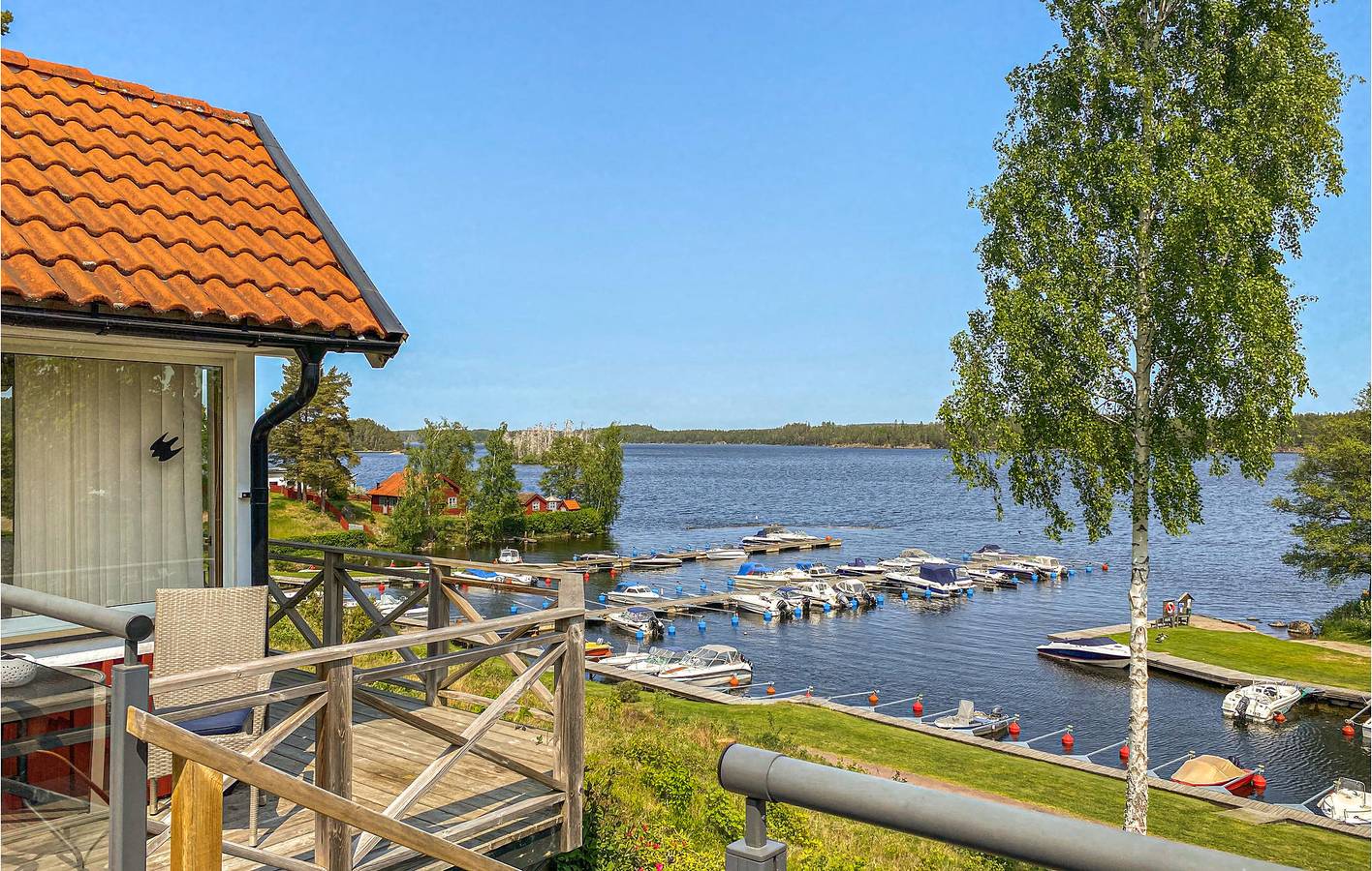 Ferienhaus für 2 Personen mit Terrasse in Boxholm kommun, Sommen