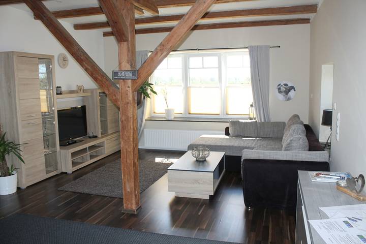 Ferienwohnung für 6 Personen, mit Balkon und Ausblick an der Eider
