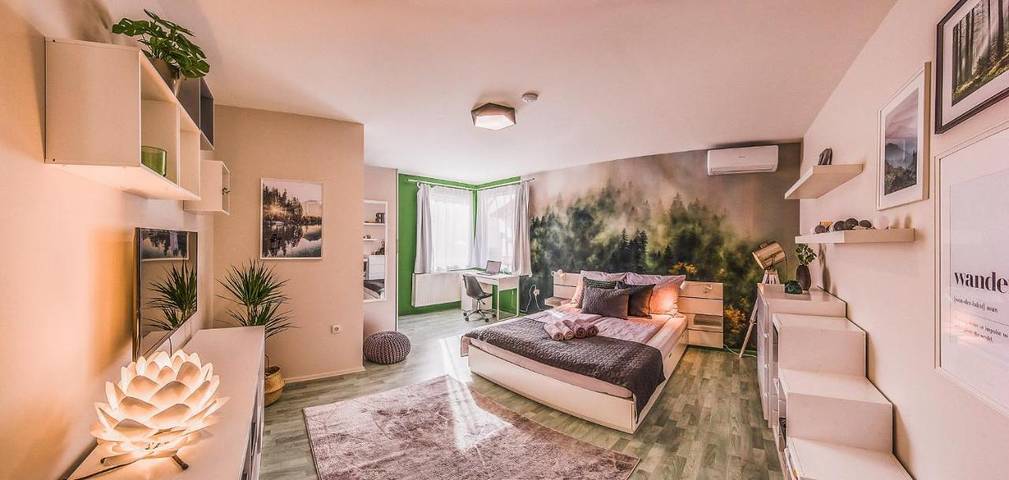 Apartament wakacyjny dla 6 osób, z ogród i widok w Miszkolc