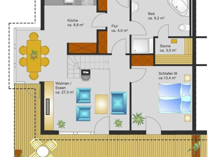Ferienhaus für 8 Personen, mit Terrasse und Sauna sowie Whirlpool, mit Haustier in Nordhorn - 3