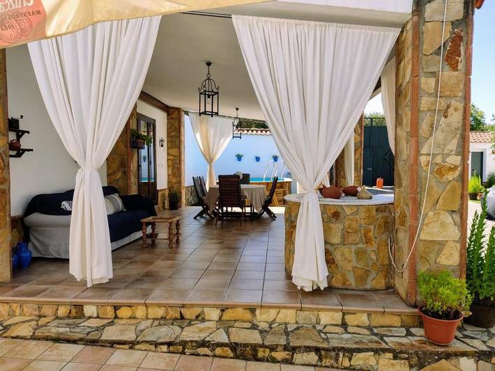 Casa rural para 10 personas, con piscina además de vistas y jardín en El Real de la Jara - 4