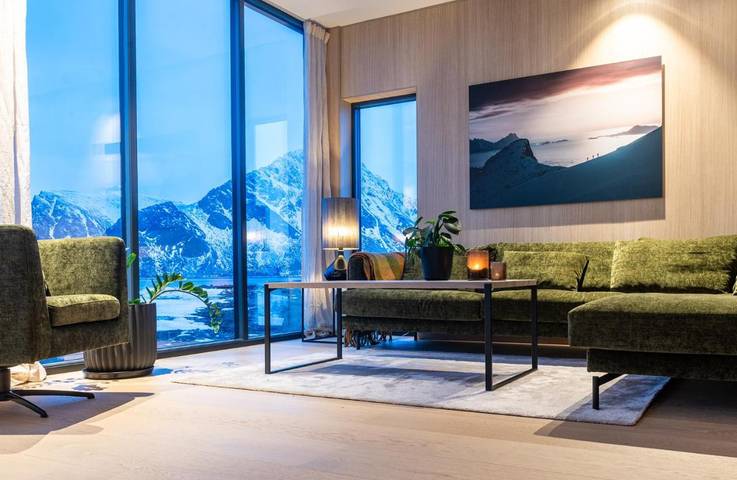 Ferienhaus für 7 Personen, mit Terrasse und Garten sowie Ausblick in Vågan