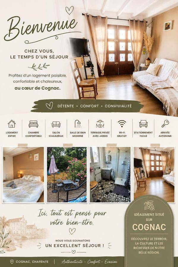 Appartement de vacances pour 4 personnes, avec Terrasse et Jardin