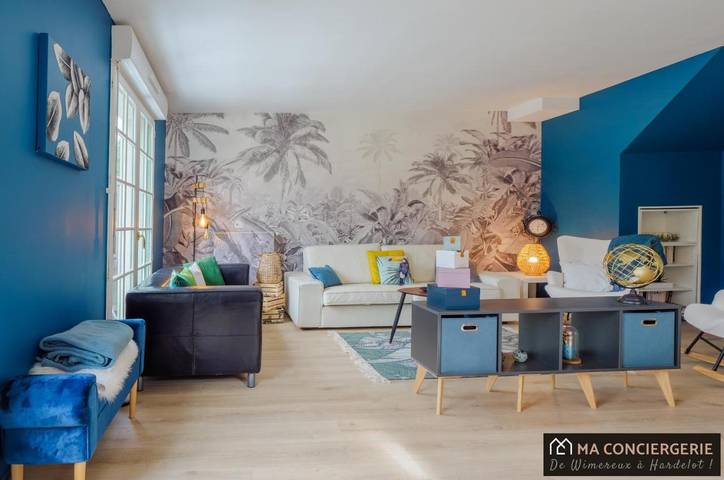 Location de vacances pour 8 personnes, avec terrasse et vue dans Golf des Dunes