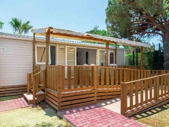 Mobil home pour 4 personnes, avec terrasse et piscine, animaux acceptés - 1