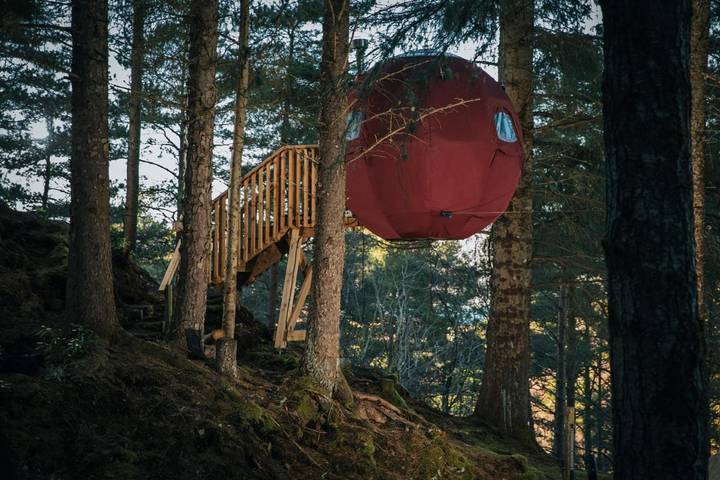 Camping para 2 personas, con jardín además de vistas y terraza en Escocia