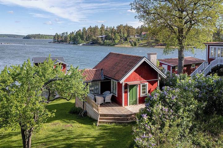 Ferienhaus für 4 Personen, mit Balkon und Garten sowie Sauna