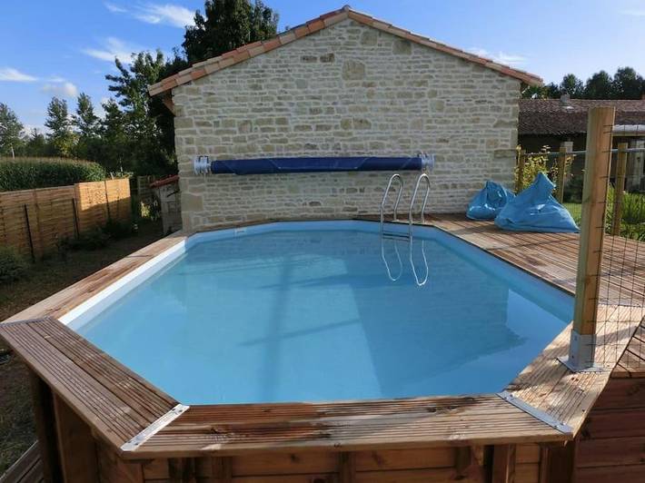 Maison de vacances pour 8 personnes, avec jardin ainsi que piscine et vue