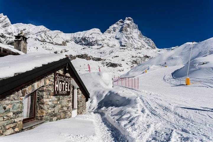 Hotel for 2 personer, med terrasse og udsigt i Cervinia