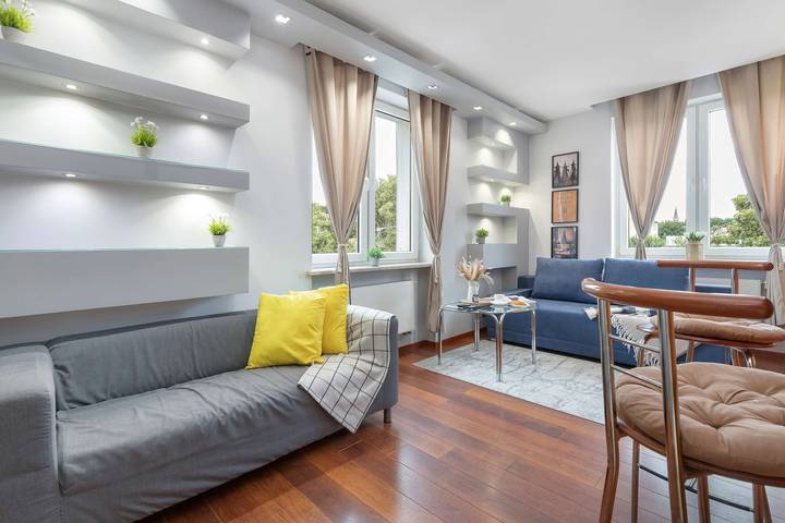 Ganze Wohnung, Bright Grey Apartment | Close to the Beach in Zoppot, Zatoka Gdańska