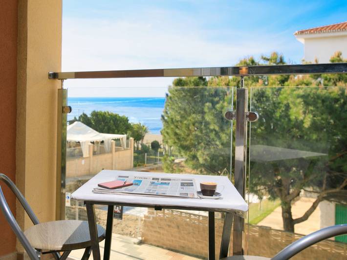 Ferienwohnung für 3 Personen, mit Balkon und Terrasse sowie Garten
