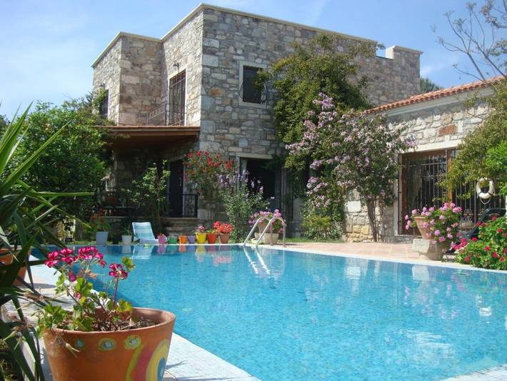 Villa pour 8 personnes, avec piscine ainsi que vue et jardin à Bodrum