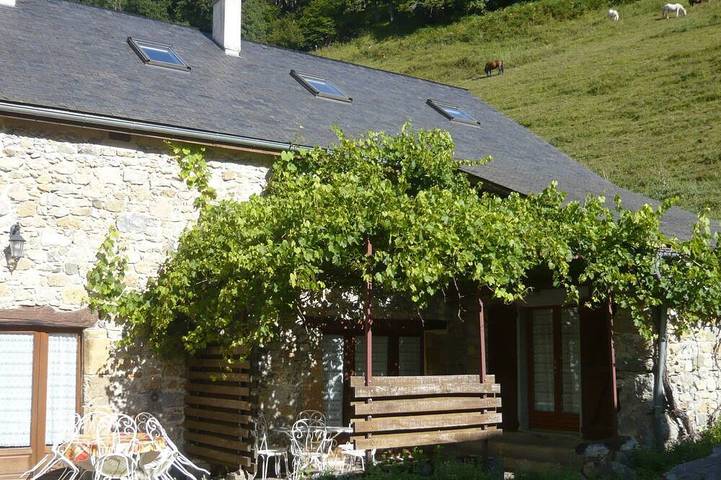 Location de vacances pour 11 personnes, avec Jacuzzi et Terrasse ainsi que Jardin et Piscine à Osse-en-Aspe