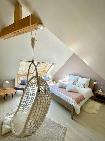 Cottage pour 2 personnes, avec jardin et vue dans Plage Kerfany