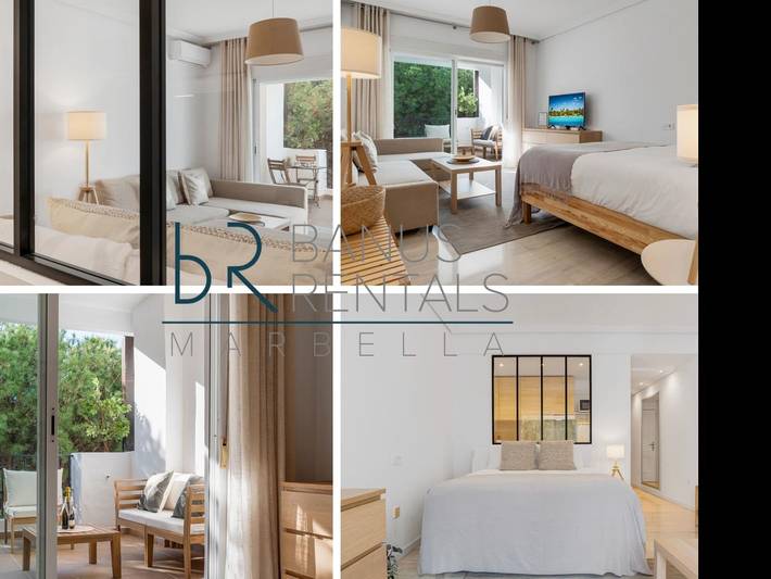 Apartamento de férias para 2 pessoas, com terraço e piscina e ainda jardim em Marbella