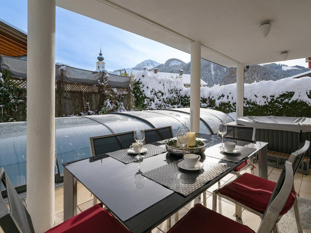 Geheel vakantieappartement, Vakantiehuis, douche, Wc, 2 slaapkamers in Söll, Kaisergebirge