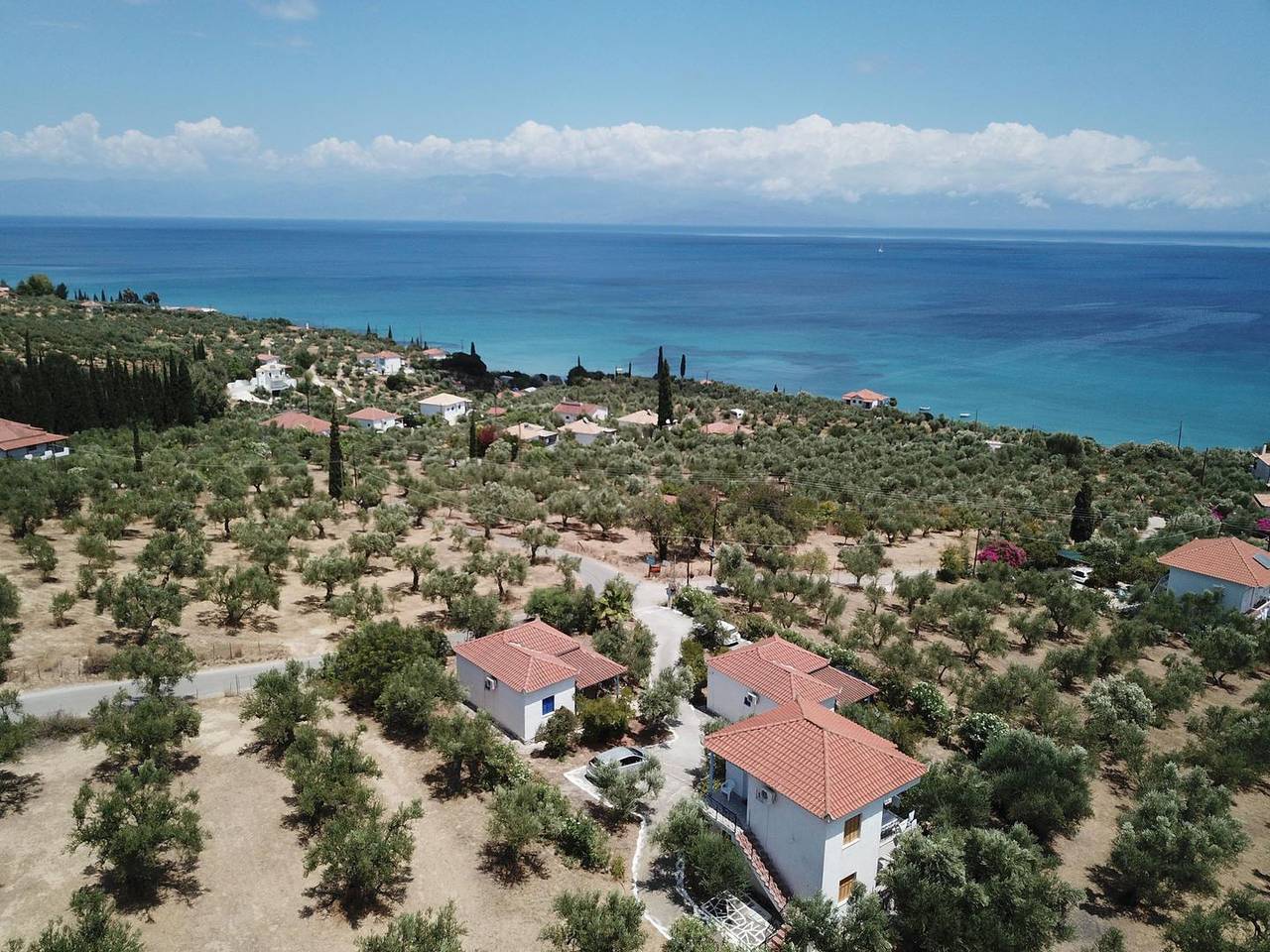 Ferienhaus inmitten von Olivenhainen, Meerblick, Wifi | Messenien, Peloponnes in Messenien