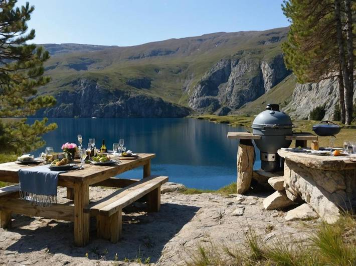 Tente pour 2 personnes, avec vue sur le lac ainsi que jardin et vue en Haute-Savoie - 4