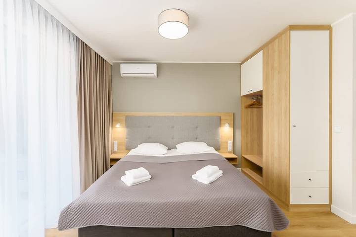 Studio für 3 Personen, mit Pool und Balkon/Terrasse, kinderfreundlich in Międzyzdroje