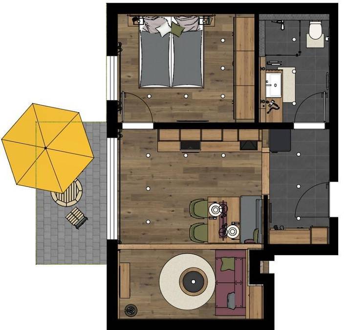 Ferienwohnung für 3 Personen, mit Terrasse - 1