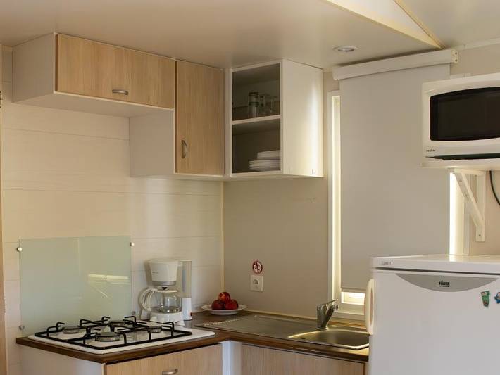 Camping de Montolieu - Mobilheim 6 personen - Mobil Home Team Essentiel , 3 Zimmer in Montolieu, Carcassonne und Umgebung