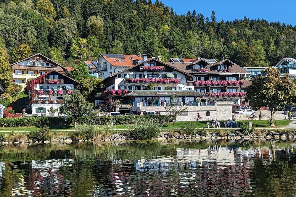 Ganze Wohnung, Ferienwohnung Hüttenfeeling, 44 qm, 1 Schlafzimmer, Balkon, max. 2 Personen in Hopfen am See, Bayerisch Schwaben