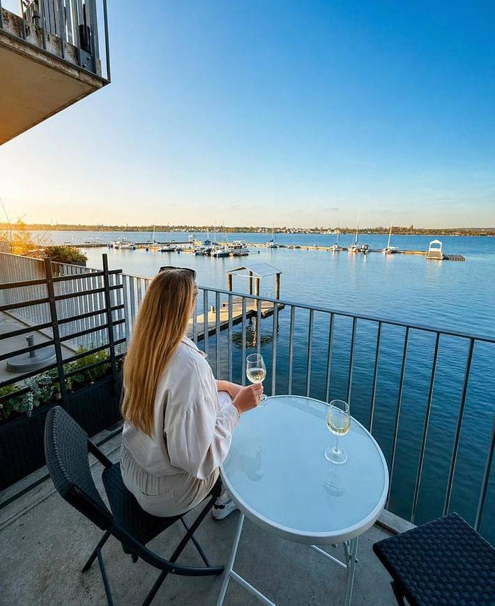 Ferienwohnung für 4 Personen, mit Balkon und Terrasse sowie Garten und Seeblick in Neukieritzsch - 4