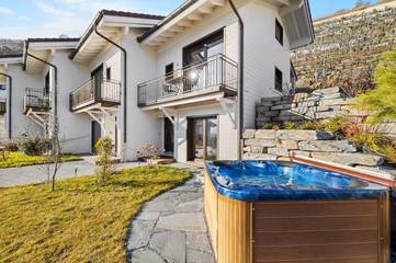 Cottage pour 6 personnes, avec jardin et vue, animaux acceptés à Saillon