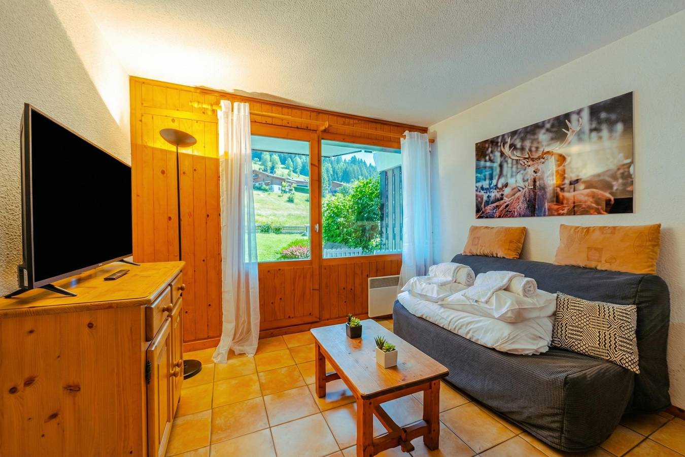 Ganze Wohnung, Résidence Le Prarion Rdc ski in/ski out in Les Houches, Mont-Blanc-Massiv