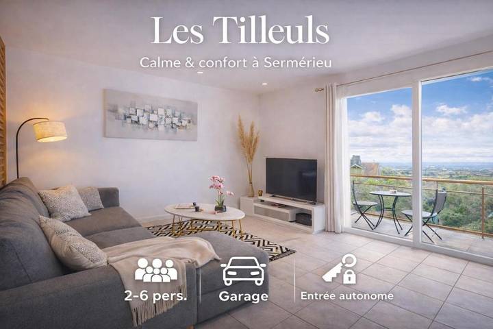 Gîte pour 6 personnes, avec jardin ainsi que vue et bassin pour enfant, animaux acceptés dans Sermérieu