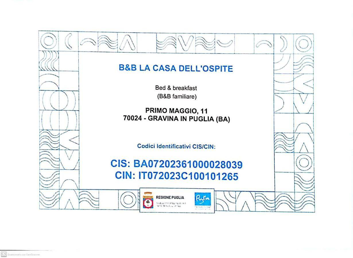 Appartement entier, B&B La casa dell'ospite in Gravina in Puglia, Parc national d'Alta Murgia