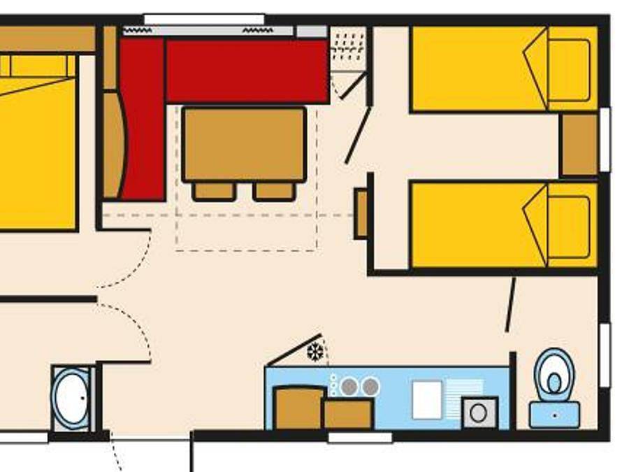 Camping Les Granges - Mobilhome 4 personnes - Confort Ohara 24 m² +terrasse in Vayrac, Quercy