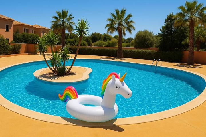 Gîte pour 8 personnes, avec vue ainsi que piscine et jardin dans Golf de Saint-Thomas