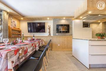 Gîte pour 8 personnes, avec balcon et sauna, animaux acceptés à Villaroger