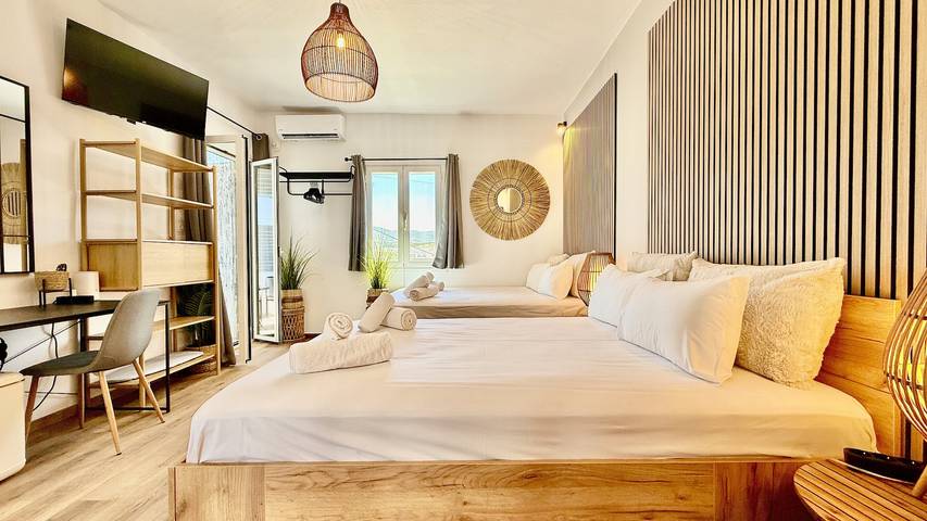 Studio pour 4 personnes, avec balcon