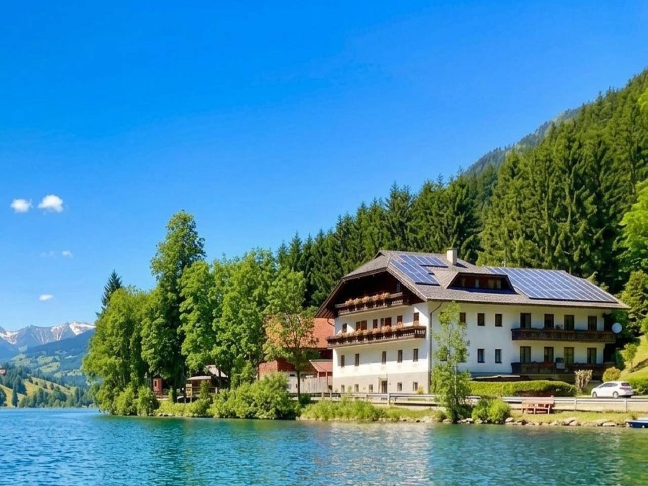 Ganze Wohnung, Ferienwohnung mit Privatstrand an einem Alpensee in Feld am See, Villach-Land