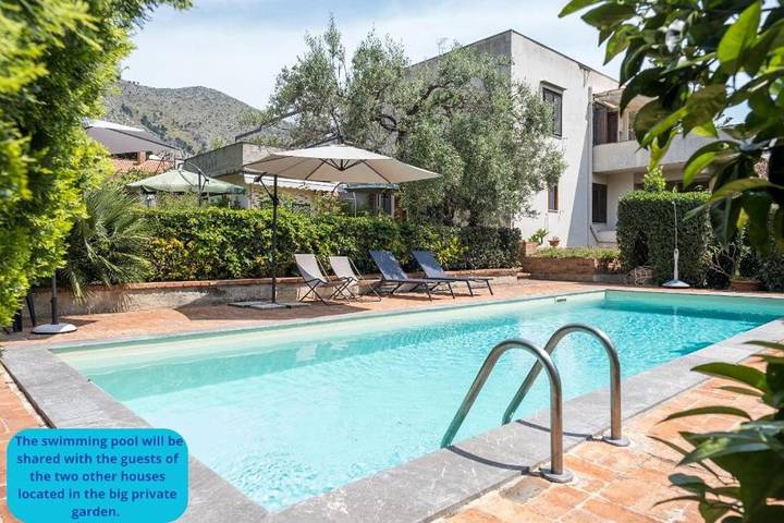 Villa für 4 Personen, mit Garten und Ausblick sowie Pool in Palermo - 3