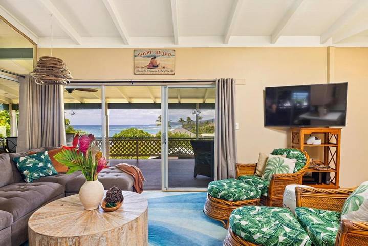 Casa de férias para 7 pessoas, com vista e jardim em Kauai