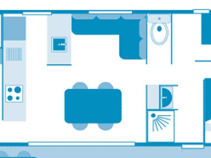 Mobil home pour 6 personnes, avec bassin pour enfant à Millau - 3