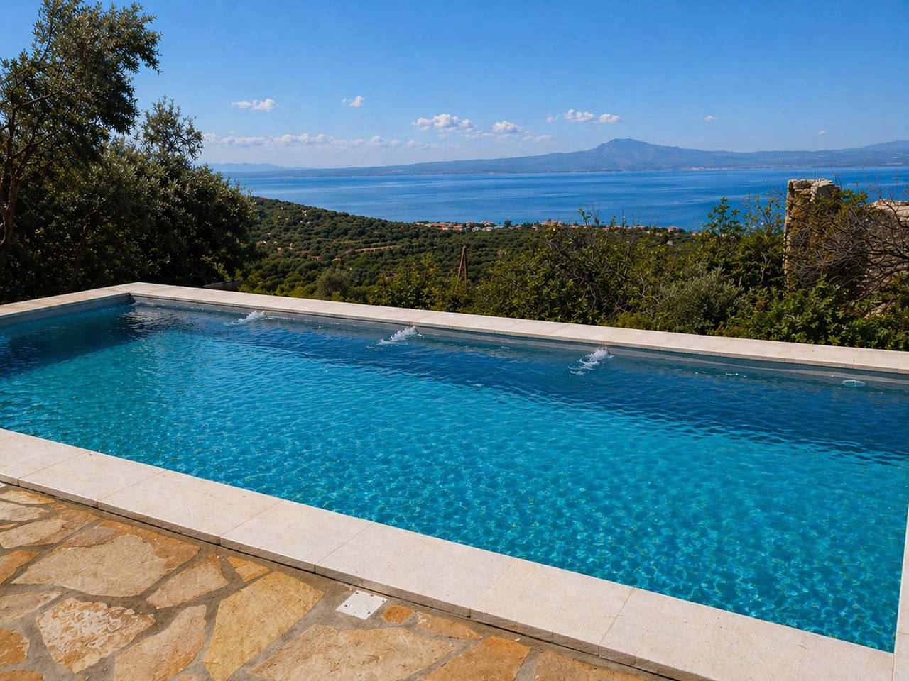Niki's Tower - Exclusive Serene Seaview Stone Gem in Kalamata, Messenia