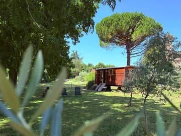 Tente pour 2 personnes, avec jardin dans la Drôme
