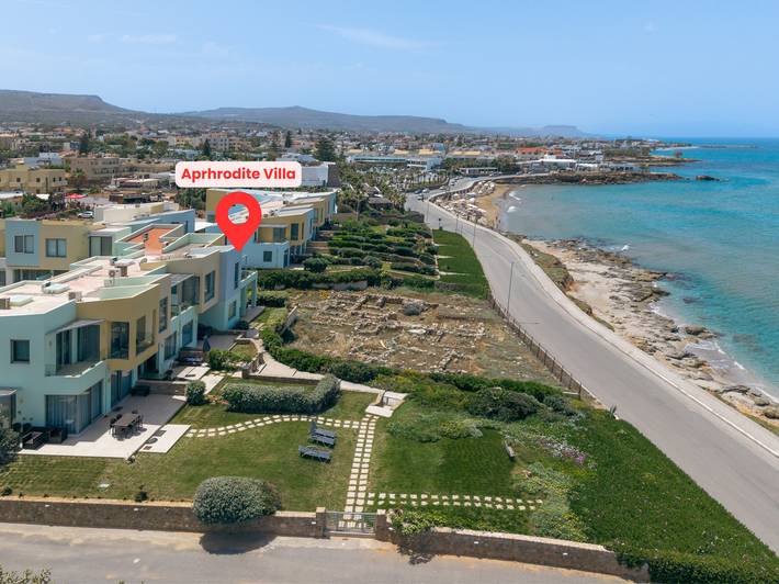 Villa voor 10 personen, met uitzicht op zee en tuin, kindvriendelijk in Chersonissos