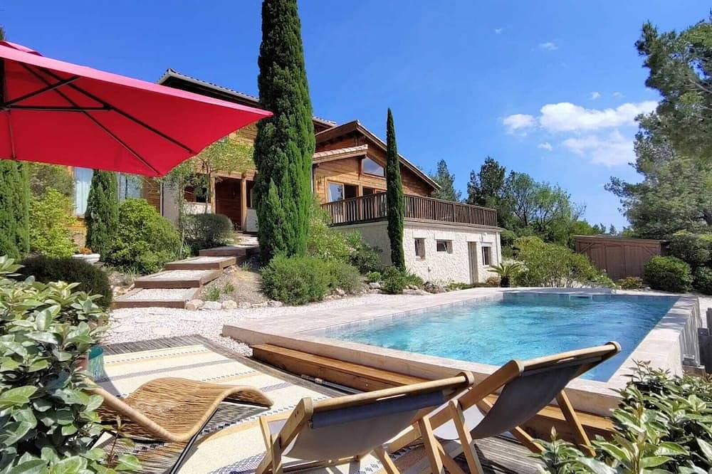 Les Cigales : Magnifique Maison en Bois Avec Piscine ! Idéal Pour les Familles in Portel-des-Corbières, Mittelmeerküste (Frankreich)