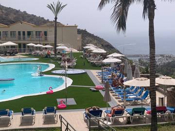 Ferienwohnung für 2 Personen, mit Kinderpool und Pool sowie Whirlpool und Garten in Puerto Rico (Gran Canaria)