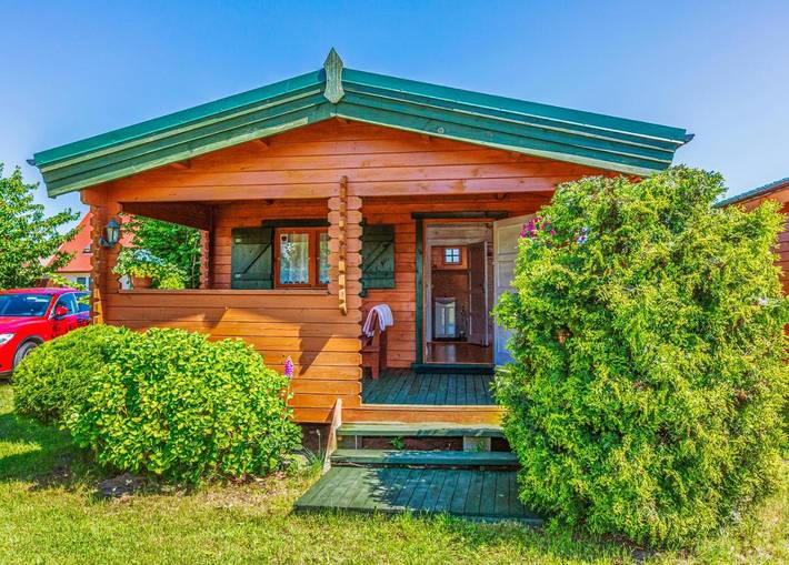 Lodge für 4 Personen, mit Garten