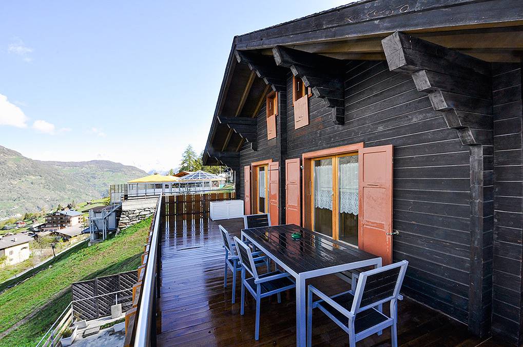 Ganze Ferienwohnung, Chalet Dilaila Fewo oben in Grächen, Walliser Alpen