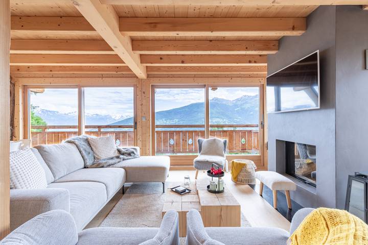 Location de vacances pour 10 personnes, avec sauna ainsi que jardin et terrasse à Hérémence - 2